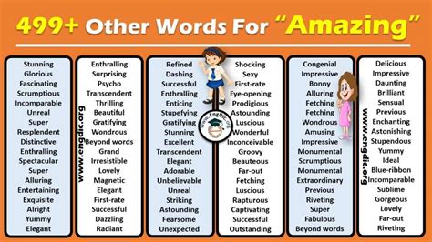 Another Word For Amazing List Of 499 Synonyms For Amazing In English