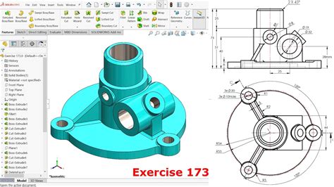 Solidworks Tutorial Exercise 173 Youtube