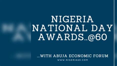 Nigeria National Day Awards Youtube