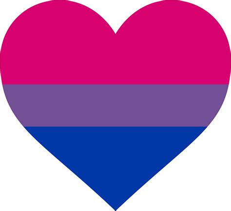 Bisexual Pride Flag Heart Shape Stickers By Seren0 Redbubble