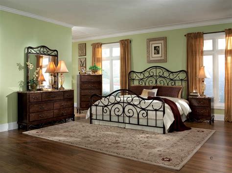 Beds mattresses wardrobes bedding chests of drawers mirrors. Standard Furniture Santa Cruz Metal Bedroom 4pc Set in Cherry