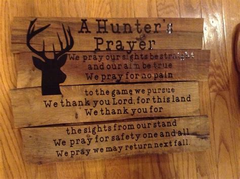 Hunters Prayer Rustic Wood Sign Pallet Sign Rustic Decor