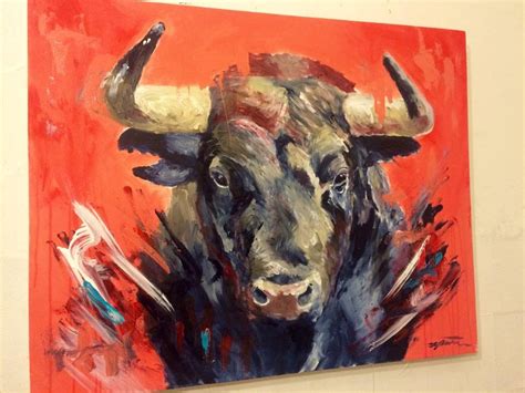 Spontaneus Painting Bull Painting Youtube
