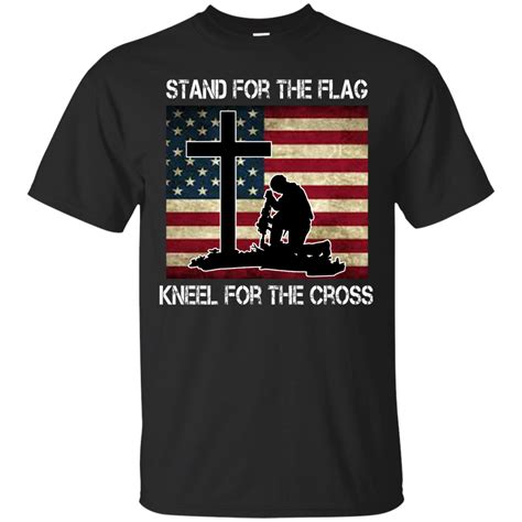 Stand For The Flag Kneel For The Cross T Shirt Hoodie Sold By Ifrogtees