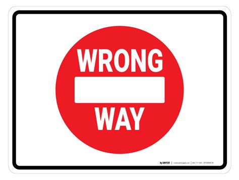 Wrong Way Icon Floor Marking Sign Creative Safety Supply