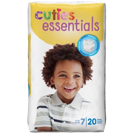 Cuties Essentials Baby Diapers Size 7 20ct