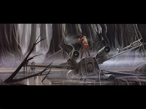 Crash Landing On Dagobah By Ralph Mcquarrie Luke Skywalker