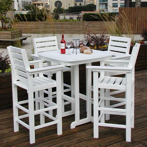 Popular picks in outdoor tables. POLYWOOD® Captain 5 pc. Recycled Plastic Bar Height Dining ...