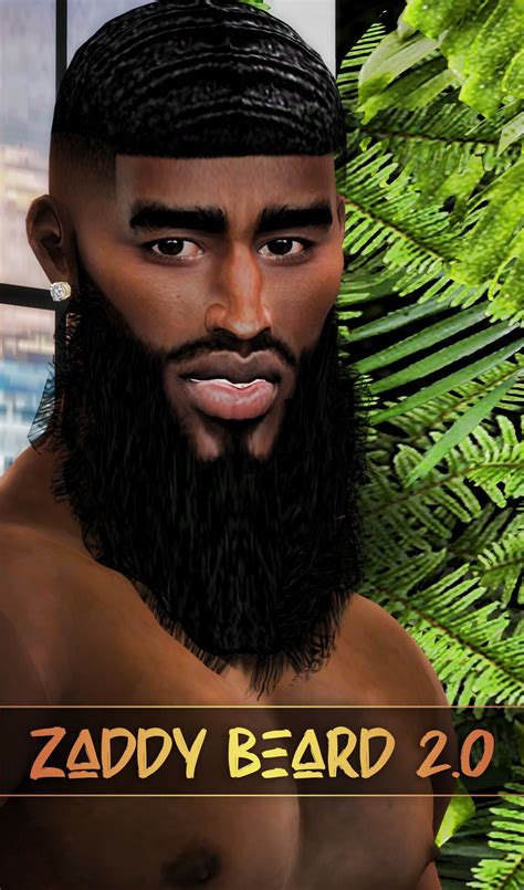 Bls Zaddy Beard 20 Sims 4 Black Hair Sims 4 Hair Male Sims 4