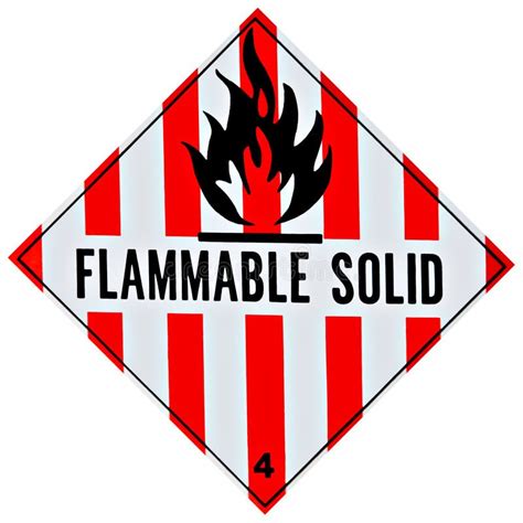 Flammable Solid Sign Stock Image Image Of Safety Cutout 2863541