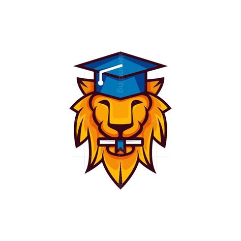 Graduation Lion Logo Lion Logo Blue Graduation Graduation Letter