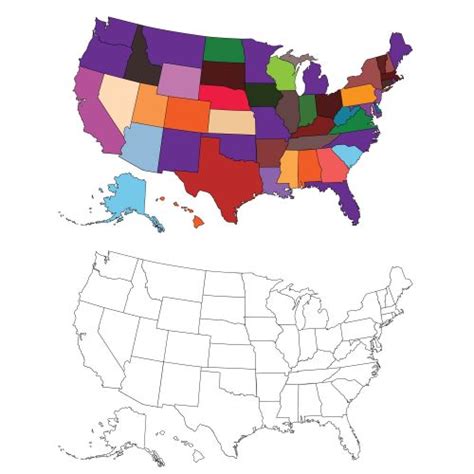 A Map Of The United States With Different Colors And Names In Each