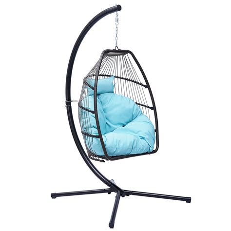 Hanging Chair With Stand 2021 Newest Rattan Hanging Egg Chair Uv