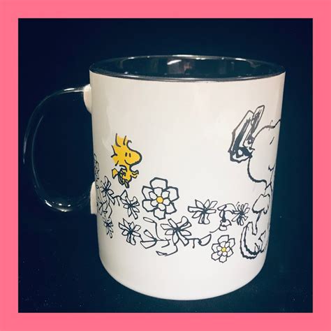 Snoopy And Woodstock Floral Mug Mugs By Peanuts Spring Etsy
