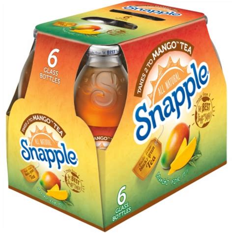 Snapple All Natural Takes 2 To Mango Tea 6 Bottles 16 Fl Oz Fry’s Food Stores