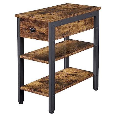 Buy Yaheetech Industrial End Table With Drawer Narrow Side Table With