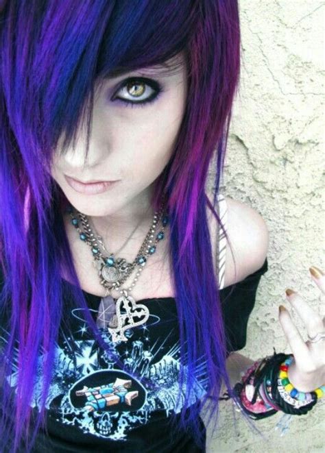 Purple Goth Beauty Hair Beauty Emo Hair Color Punk Emo Emo