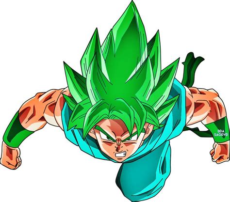 Goku Ssj Verde Dss Volando By Saodvd Personajes De Dragon Ball