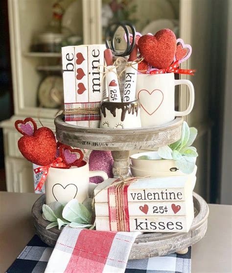 Valentines Day Decor Tiered Tray Decor Mini Rolling Pins Etsy