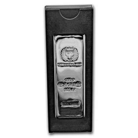 Buy 100 Oz Silver Bar Germania Mint Serialized Apmex