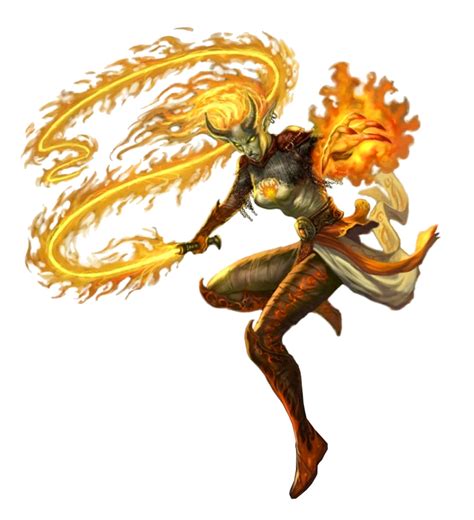 Female Ifrit Inquisitor Pathfinder Pfrpg Dnd Dandd 35 5e 5th Ed D20