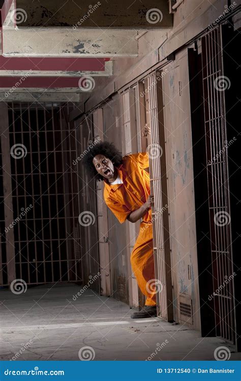 Young Man Breaking Out Of Prison Stock Photo Image Of Afro American