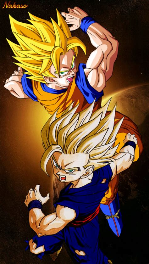 A page for describing characters: DragonBall Z Gohan and Goku by Nakaso on DeviantArt