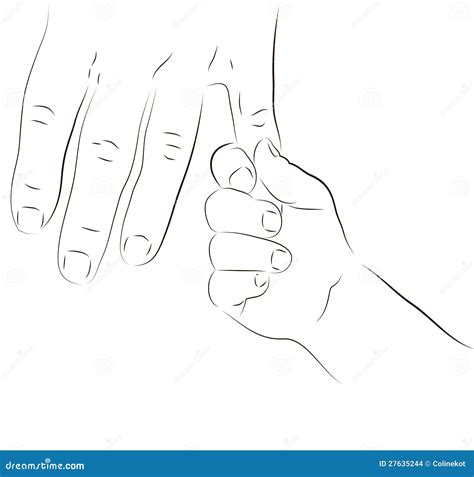 Parent And Baby Hand Stock Illustration Image Of Drop 27635244