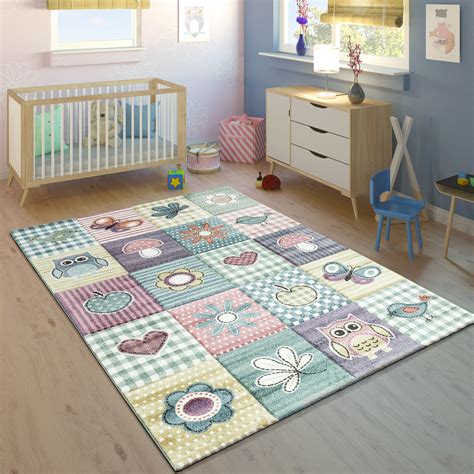 Beliebte kinderteppich motive wie süße eulen, prinzessinnen und pferde, oder spielteppiche mit straßen, weltraum oder mit. Kinderteppich Niedliche Motive Pastell | TeppichCenter24