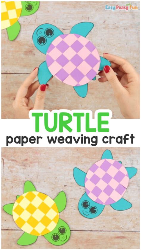 Paper Weaving Turtle Craft For Kids Easy Peasy And Fun