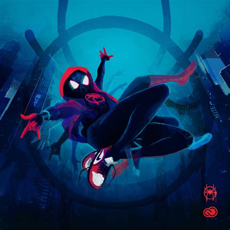 Miles morales also being a spider man and is juggling his life. SpiderMan Into The Spider Verse New Artwork, HD ...