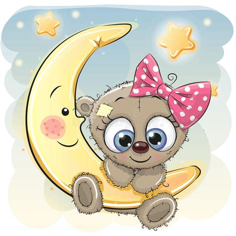 Cute Cartoon Teddy Bear Girl Stock Vector Image 80604674