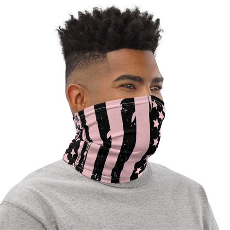 Blacked Out Flag Neck Gaiter American Flag Worker Face Mask Etsy