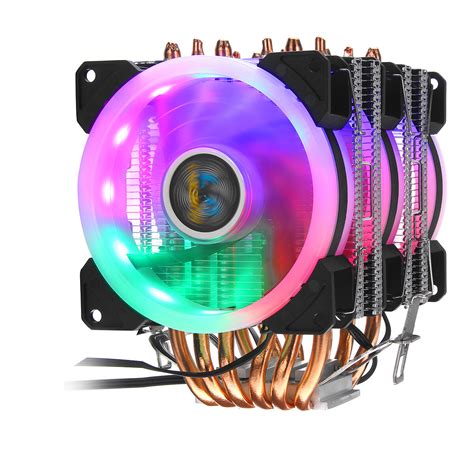 5 Colors Lighting 3pin Cpu Cooling Fan For Intelamd Super Mute 3 Fan