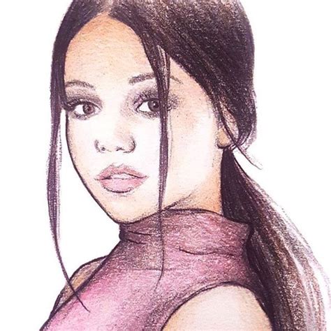 A Close Up Of My Portrait Of Jennaortega I Really Loved Drawing
