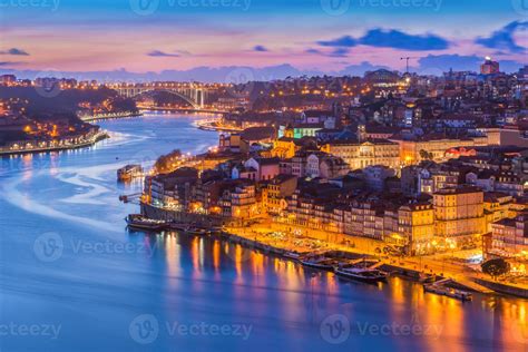 Evening Cityscape Of Porto Oporto Portugal 4559343 Stock Photo At