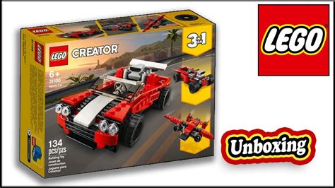 Lego 31100 Creator 3 In 1 Sports Car Unboxing Youtube