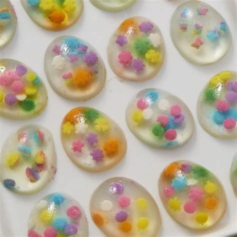 Eggs are highly useful in cooking. Clear Jelly Eggs with Sprinkles | Jelly desserts, Easter eggs chocolate, Easter sweet treats