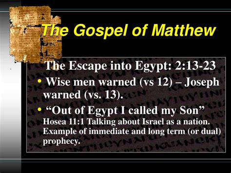 Ppt The Gospel Of Matthew Powerpoint Presentation Free Download Id