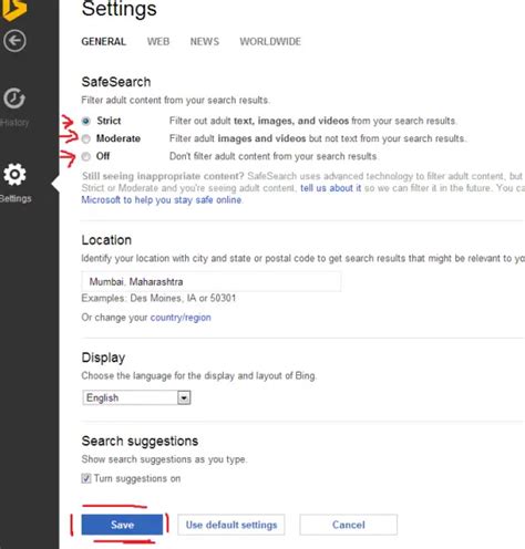 Bing Safesearch Settings Where Can I Change It