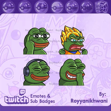 Twitch Emotes Pepe Frog Emotes Pack 2 Etsy