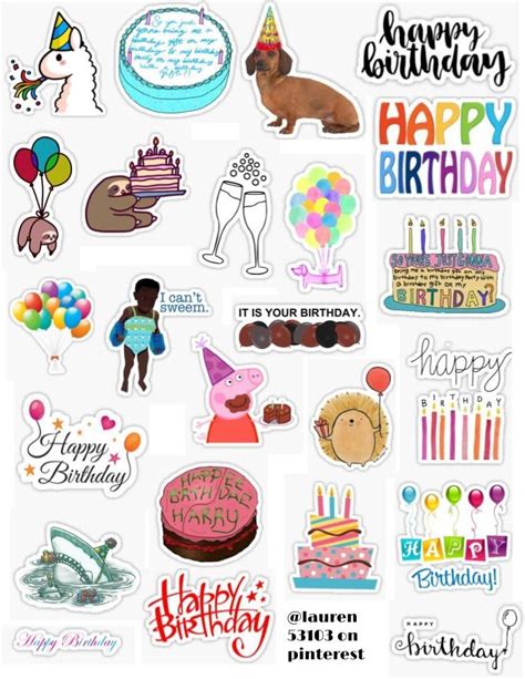 Tổng hợp birthday cute stickers với nhiều mẫu dễ thương