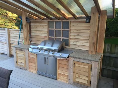 Diy grill station with roof. Grill Station | Outdoor kitchen design layout, Diy outdoor ...