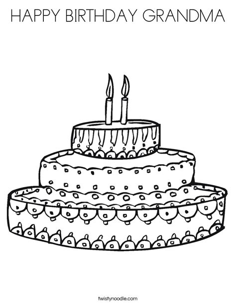 Some of the coloring page names are happy birthday grandma coloring best place to color, tweety grandmother coloring color luna, birthday coloring, granny coloring at, tweety grandmother coloring color luna, coloring from, grandmother take he grandchild walk around coloring. HAPPY BIRTHDAY GRANDMA Coloring Page - Twisty Noodle