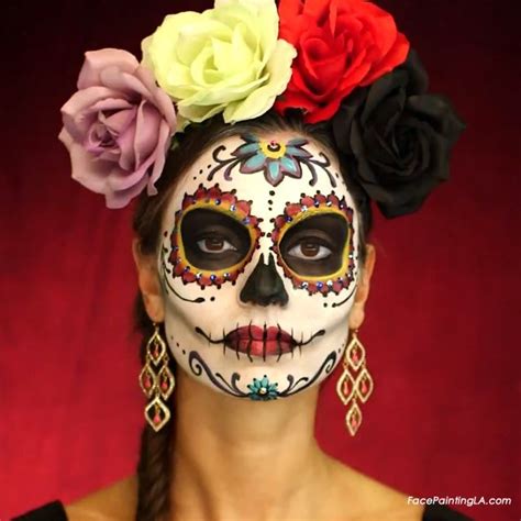 Day Of The Dead Dia De Los Muertos Face Painter Los Angeles La More