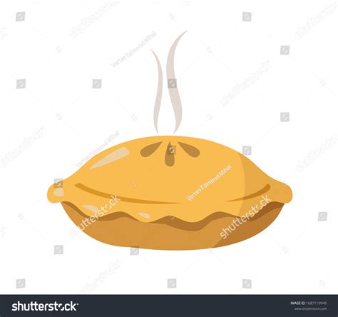 Pie Vector Illustration On White Background Stock Vector Royalty Free