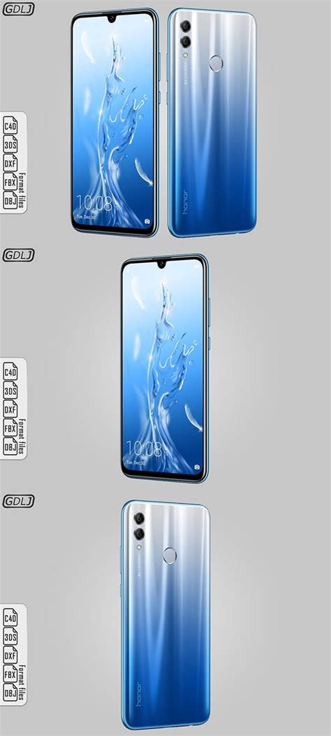 Huawei Honor 10 Lite Sky Blue By Laythjawad 3docean