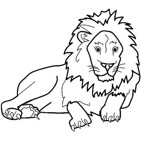 Coloriage Animaux Lion En Ligne Gratuit à Imprimer