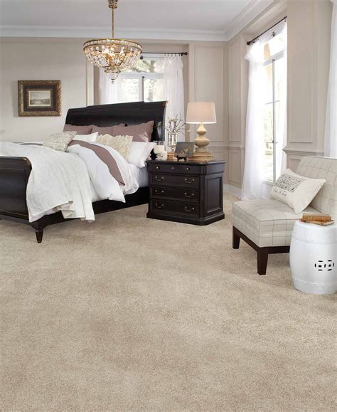 Bedroom Modern Contemporary Carpet Whites Neutrals Beige Carpet