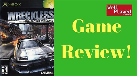 Wreckless Xbox Game Review Youtube